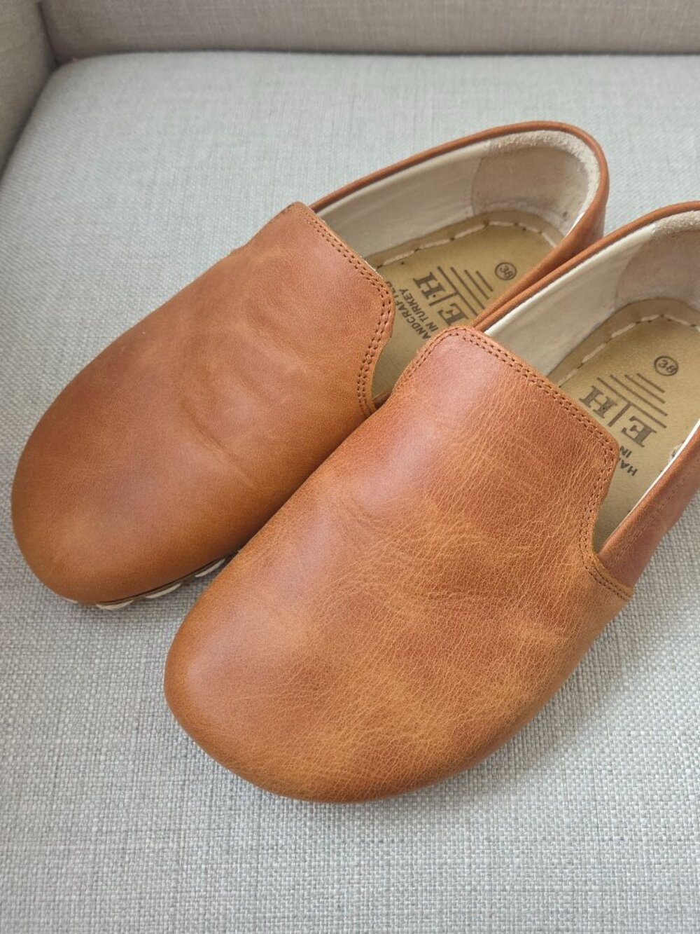 Earthing Harmony Grounding Barefoot Slip On Shoes Size EU 38 US 7.5 - 8 Leather